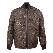 Printed Camo Mid Stand Collar Down Jacket