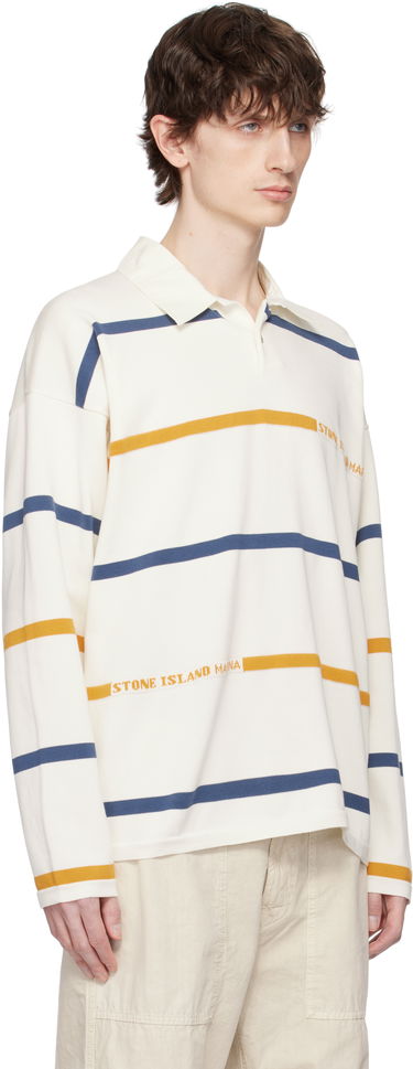 Polo tričko Stone Island Stone Island Striped Organic Cotton Polo Biela | K1S15 5100035 S00XB, 1