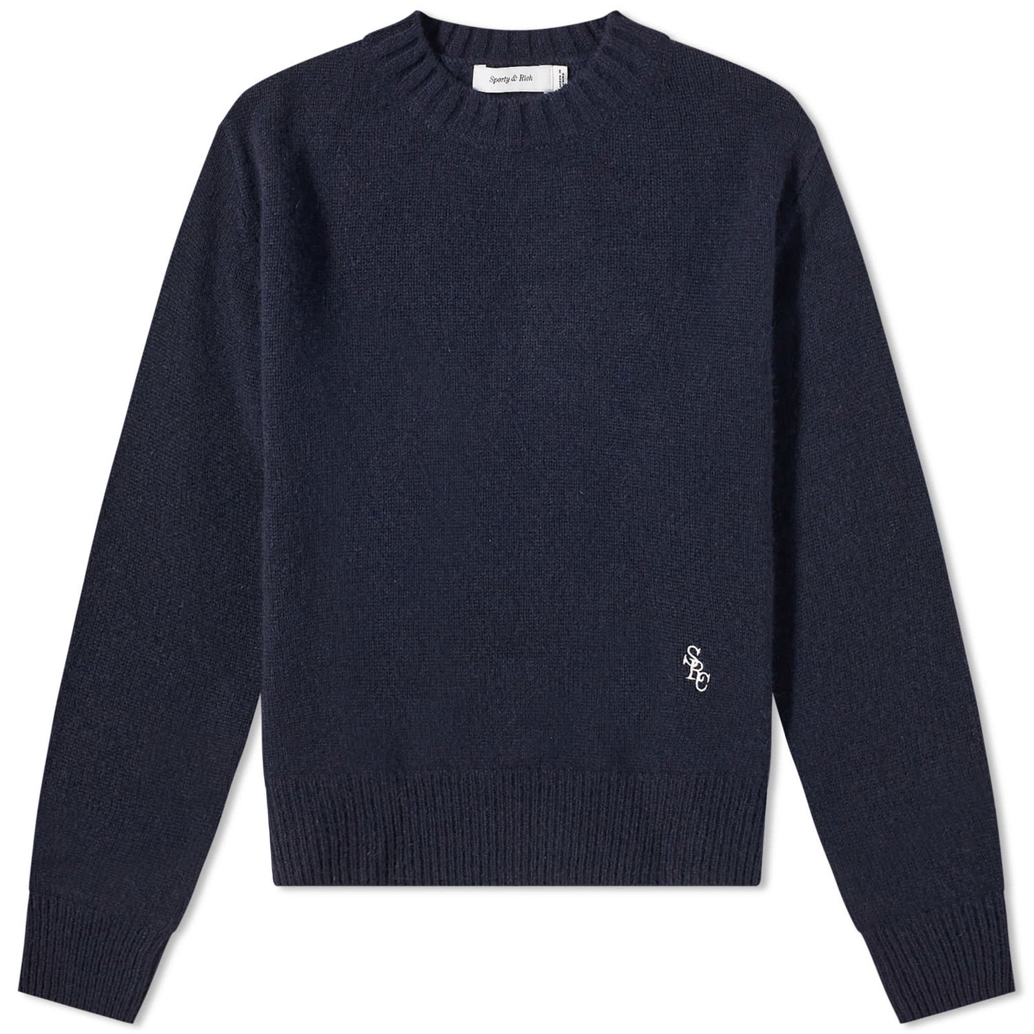Sveter Sporty & Rich Itzel Cashmere Crew Knit Navy | CR731NA, 0