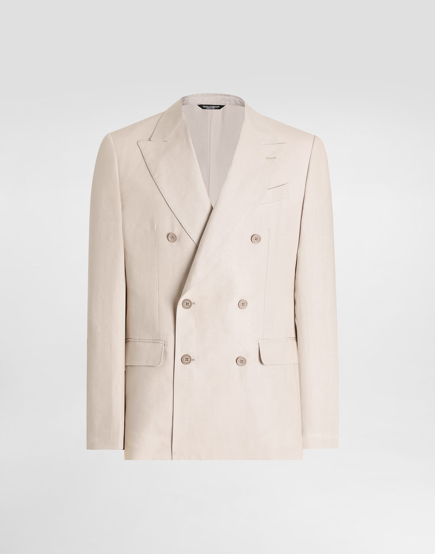Bunda Dolce & Gabbana Dolce & Gabbana Double-breasted Linen Jacket Béžová | G2QS7TFU4MCM0722, 0