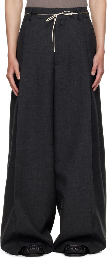 Nohavice Dries Van Noten Dries Van Noten Wide Leg Pleated Trousers Šedá | 252-020915-2247, 0