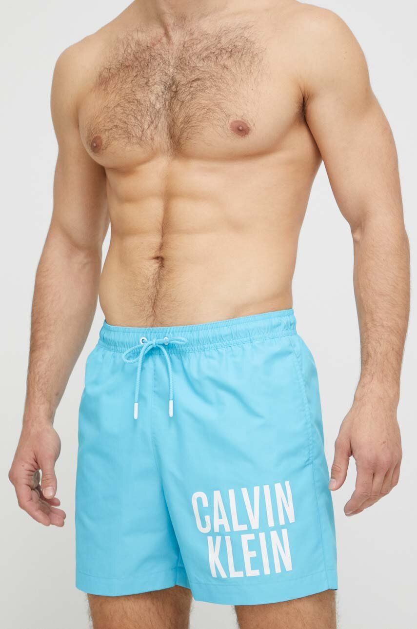 Plavky CALVIN KLEIN Swim Shorts Tyrkysová | KM0KM00794, 0