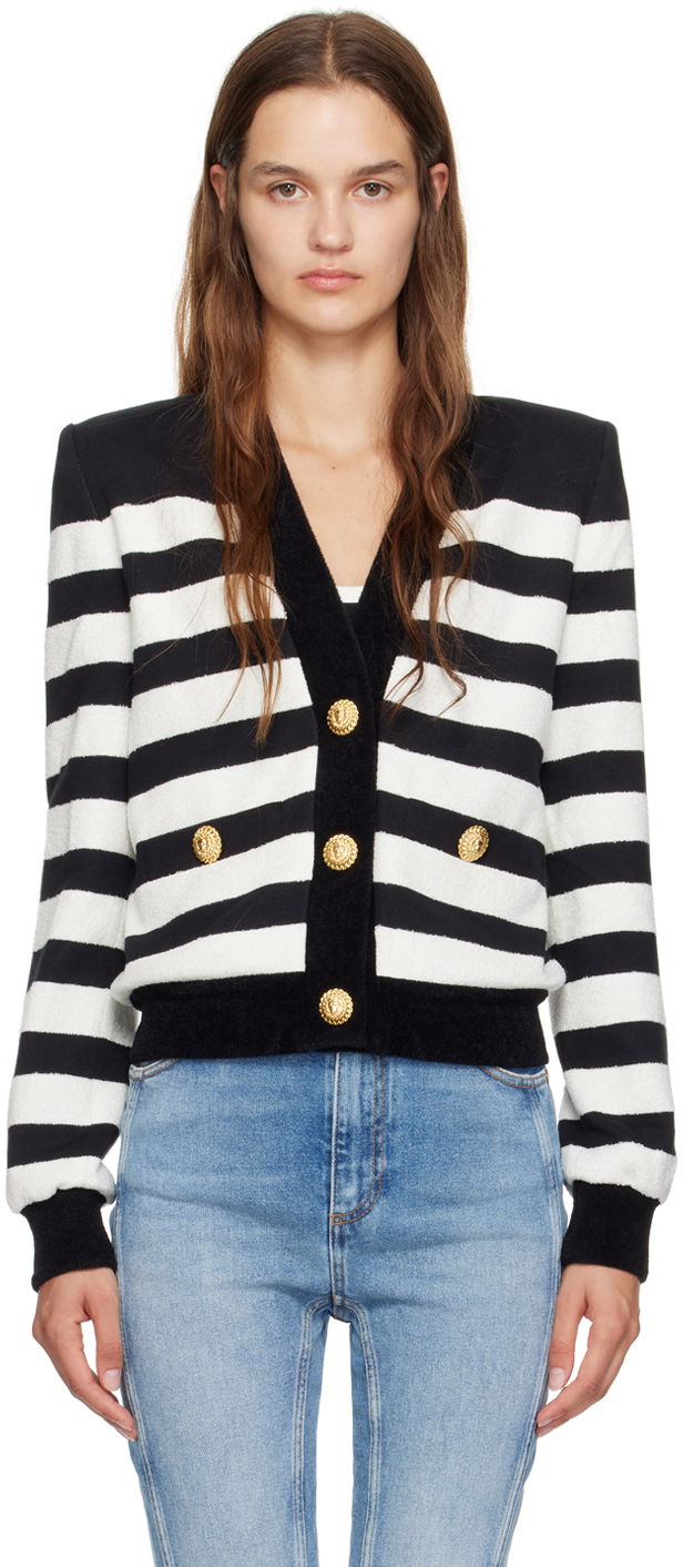 Striped Button Cardigan