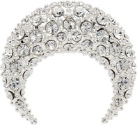 Marine Serre Crystal Moon Stud Earring