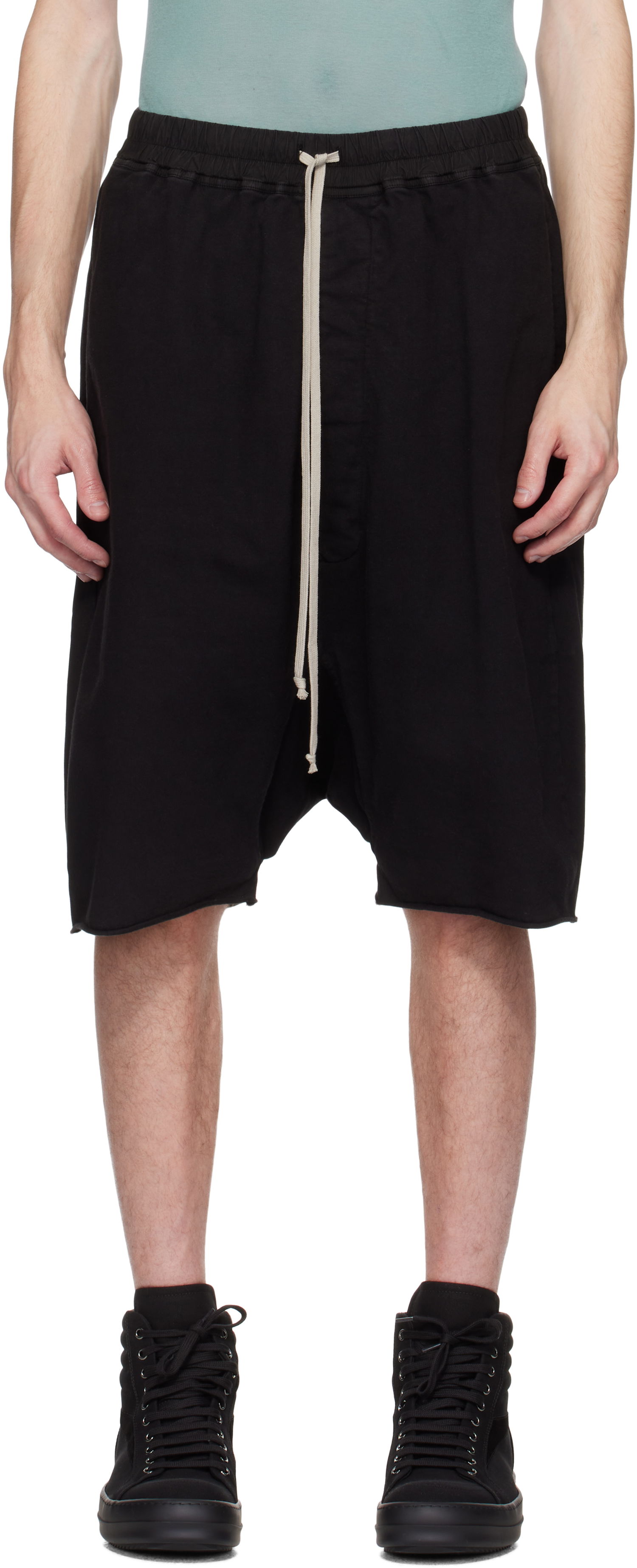 Šortky Rick Owens Hollywood Drawstring Pods Shorts Čierna | DU01E3380 RIGP, 0