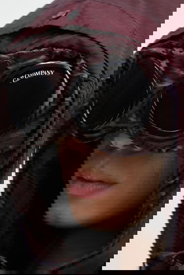 Prešívaná bunda C.P. Company Outerwear Bi-Tm Hooded Puffer Jacket Vínová | 17CMOW266A110185G, 3