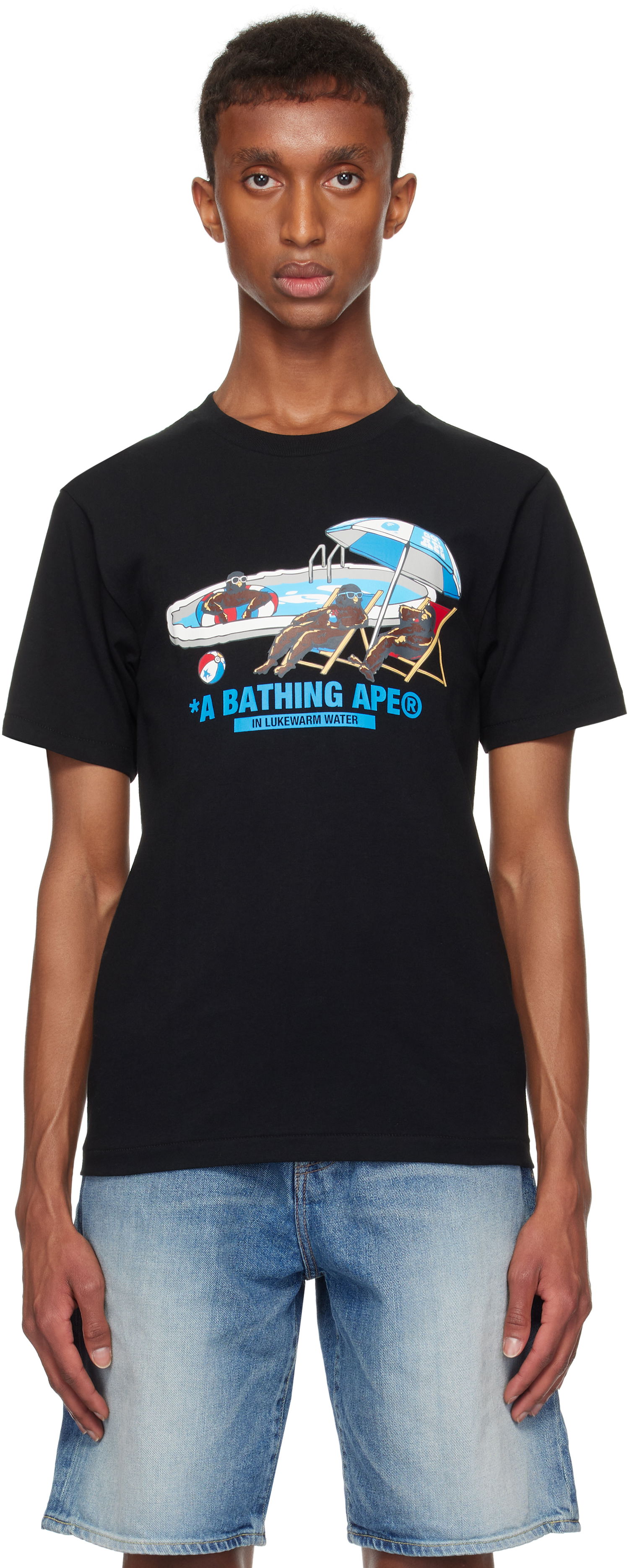 Tričko BAPE Poolside T-shirt Čierna | 001TEK701001F, 0