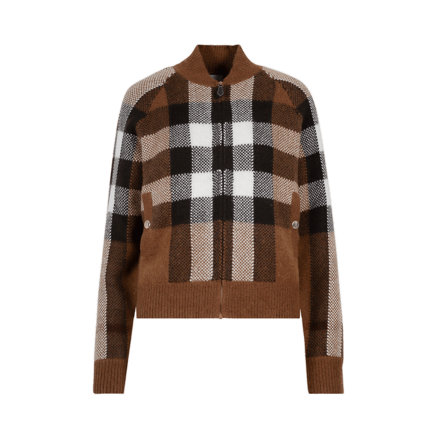 Bomber bunda Burberry Intarsia Check Bomber Jacket Hnedá | 8048445, 0