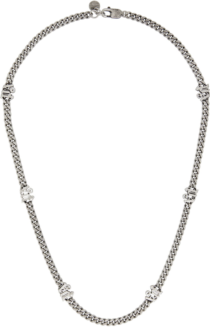 Náhrdelník Palm Angels Logo Charm Chain Necklace Metalická | PMOB069S23MAT0017272, 0