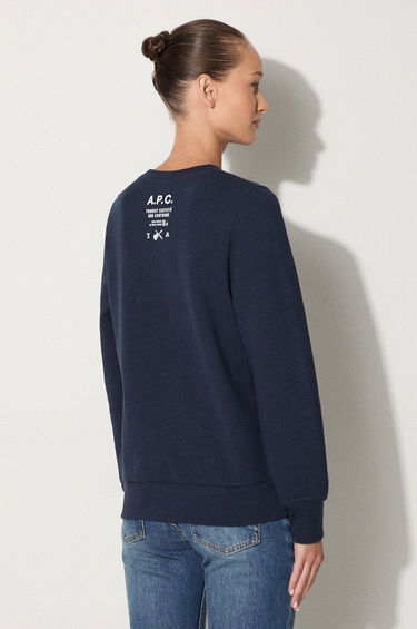 Mikina A.P.C. Shelley Printed Sweatshirt Modrá | COETM.F27693, 1