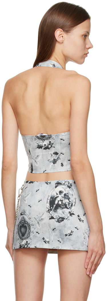 Sukňa Miaou Miaou Mara Lace-Up Corset Top Šedá | 7048SCPAR, 2