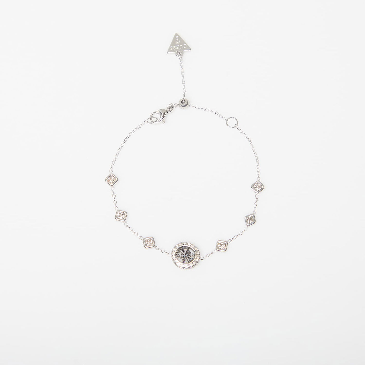 Náramok GUESS 4G Crush Crystal-Set Bracelet Metalická | JUBB04156JWRH-SILVER, 0