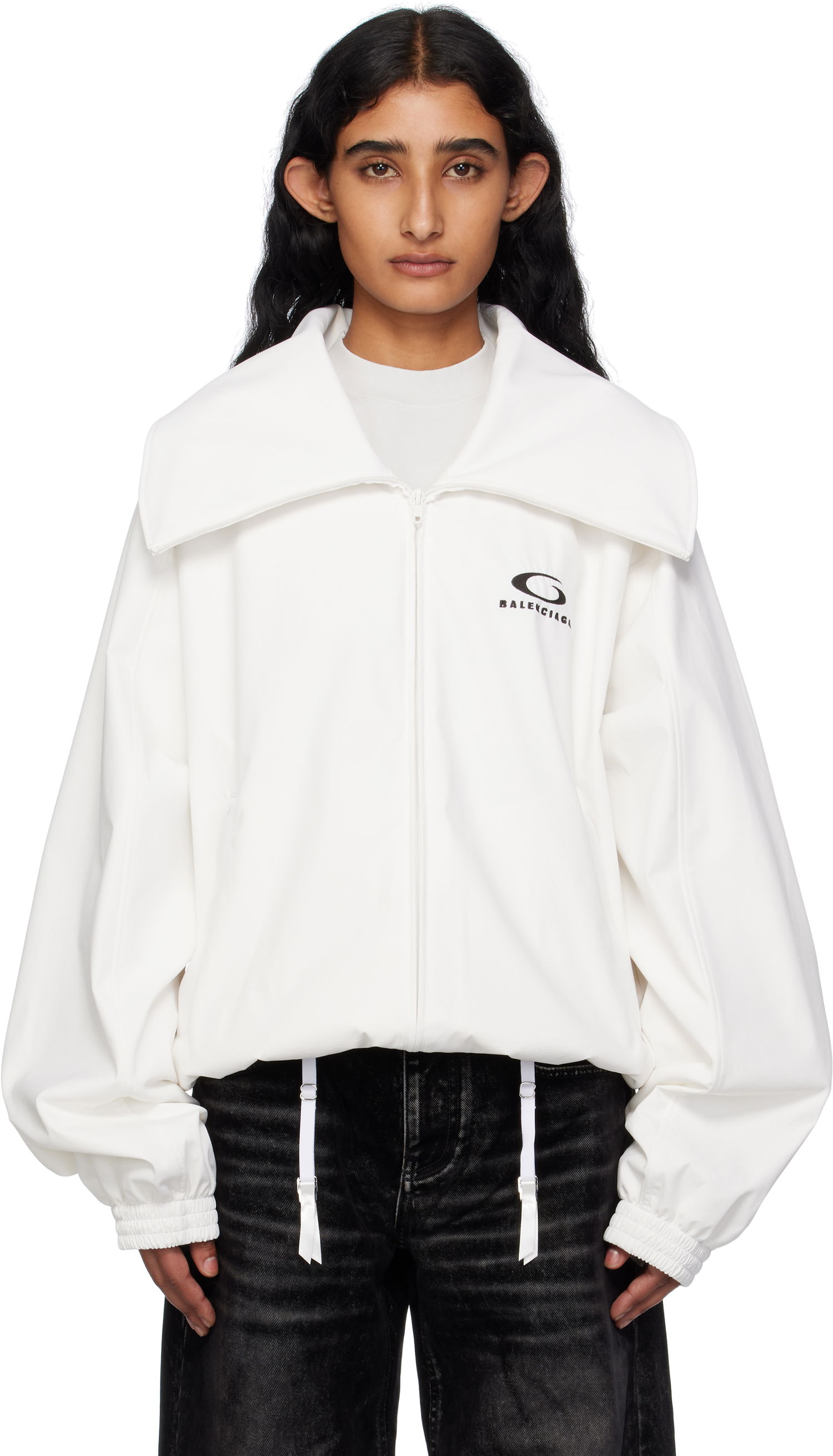 Bunda Balenciaga Balenciaga Zip Track Jacket Biela | 831513TRO31, 0