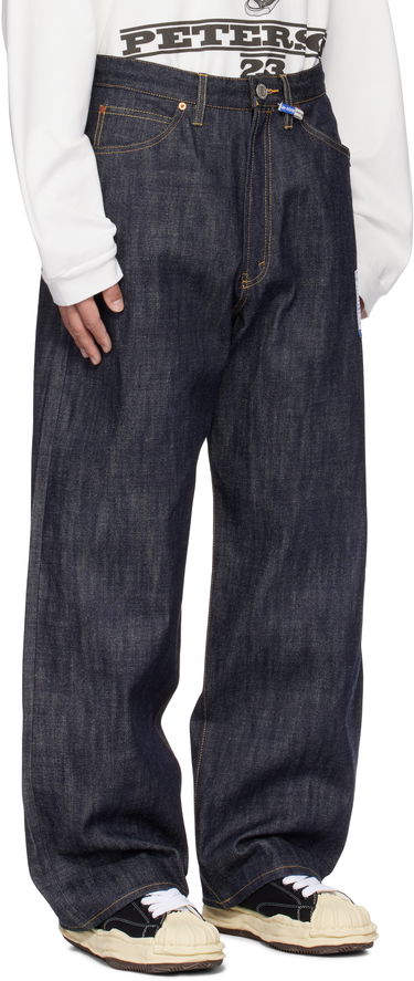 Nohavice Maison MIHARA YASUHIRO Maison MIHARA YASUHIRO Selvage Denim Baggy Pants Modrá | I13PT023, 1