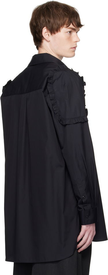 Košeľa Simone Rocha Simone Rocha Ruffle Shoulder Patch Tunic Shirt Čierna | 5383 1025, 2