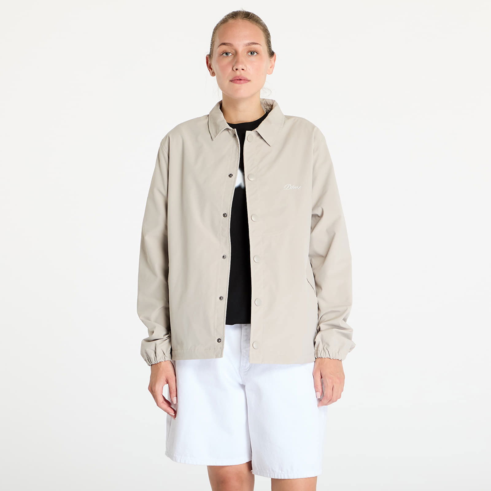 Cursive Coach Jacket UNISEX Light Grey