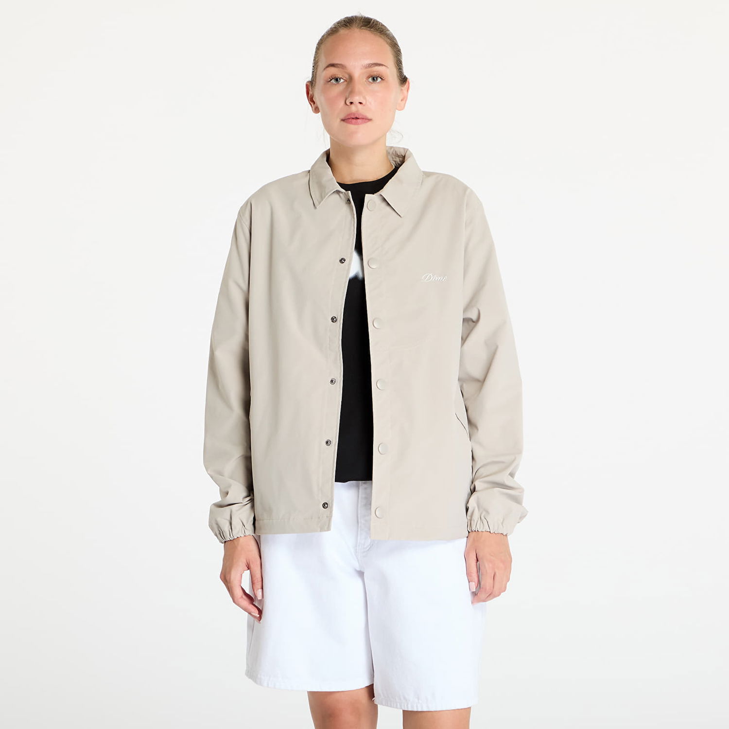 Bunda Dime Cursive Coach Jacket UNISEX Light Grey Šedá | DIMESU243GRY, 1