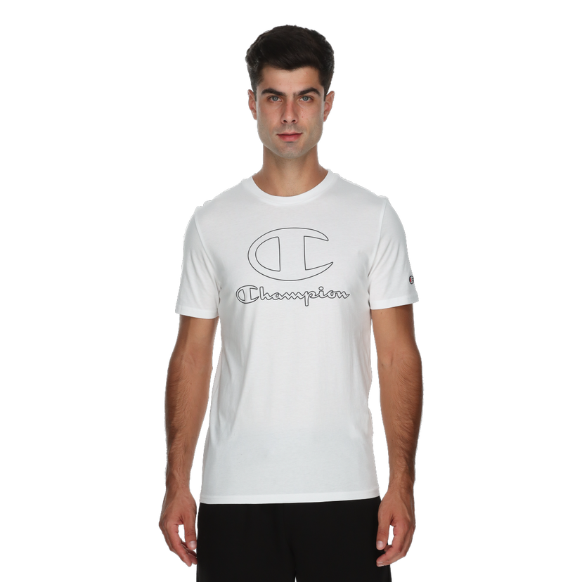 Tričko Champion Outline Logo Crewneck T-Shirt Biela | 222130-WW001