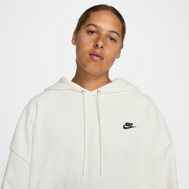 Mikina Nike Club Fleece Relaxed Fit Hoodie Biela | HJ1816-133, 4