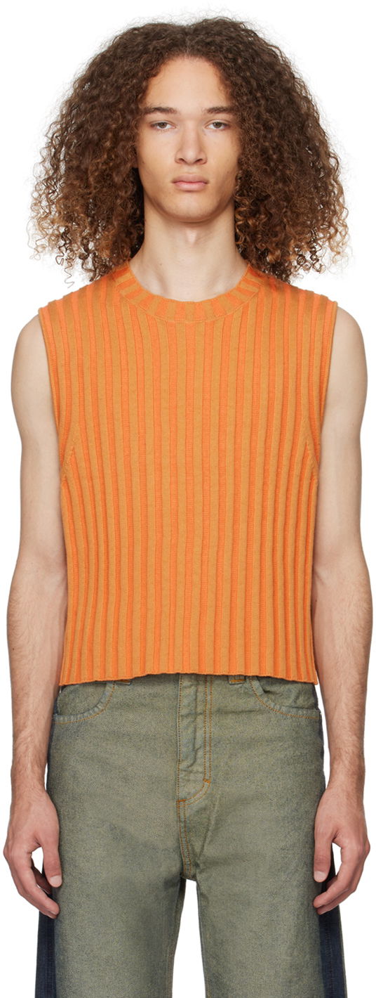 Sveter Eckhaus Latta Keyboard Vest Oranžová | 8025-EL-PS24-T - TURMERIC, 0