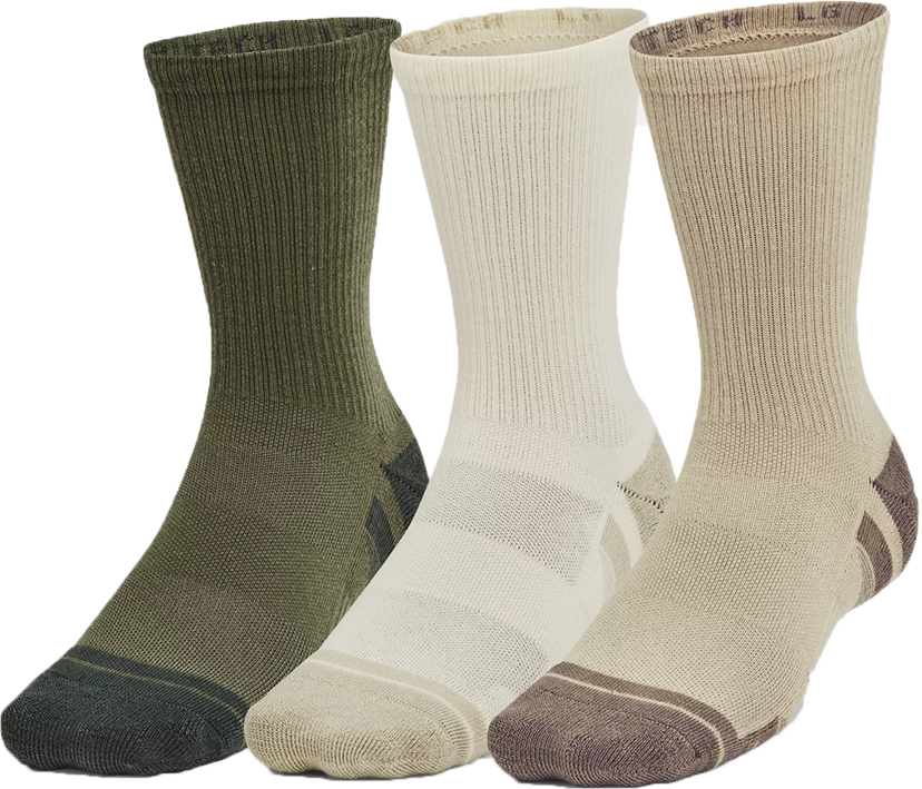 Ponožky Under Armour Performance Tech 3-Pack Crew Socks Biela | 1379512-299