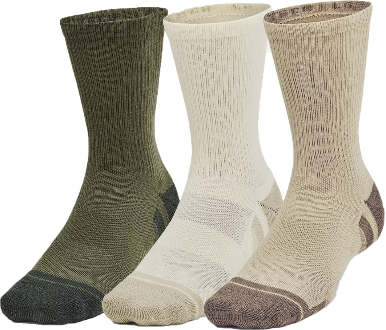 Ponožky Under Armour Performance Tech 3-Pack Crew Socks Béžová | 1379512-299, 0