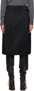 LEMAIRE Pleated Belted Midi Skirt