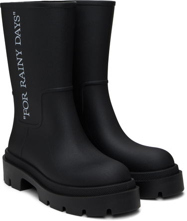 Kabáty Off-White Off-White Reboot "Rainy Days" Chelsea Boots Čierna | OMIE00BC99MAT0011001, 3