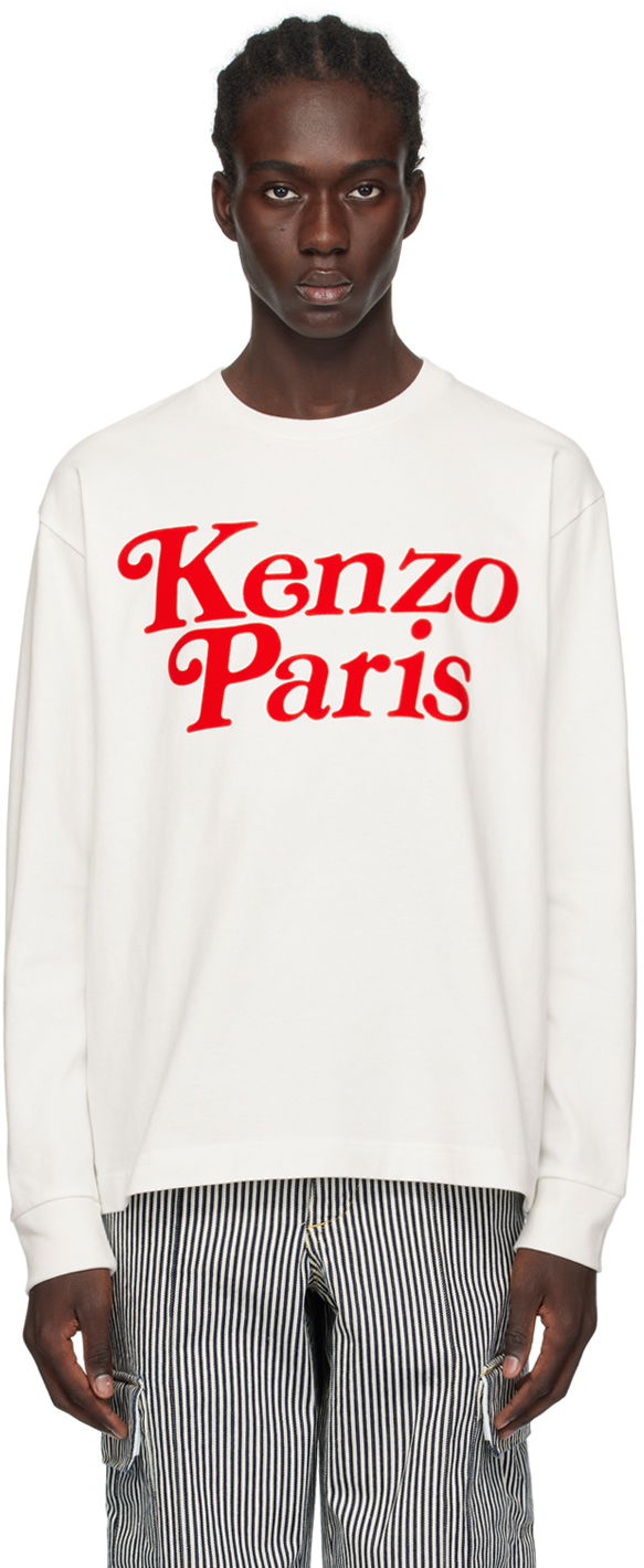 Tričko KENZO Paris VERDY Edition Long Sleeve T-Shirt "Off-White" Biela | FE55TS1454SI, 0