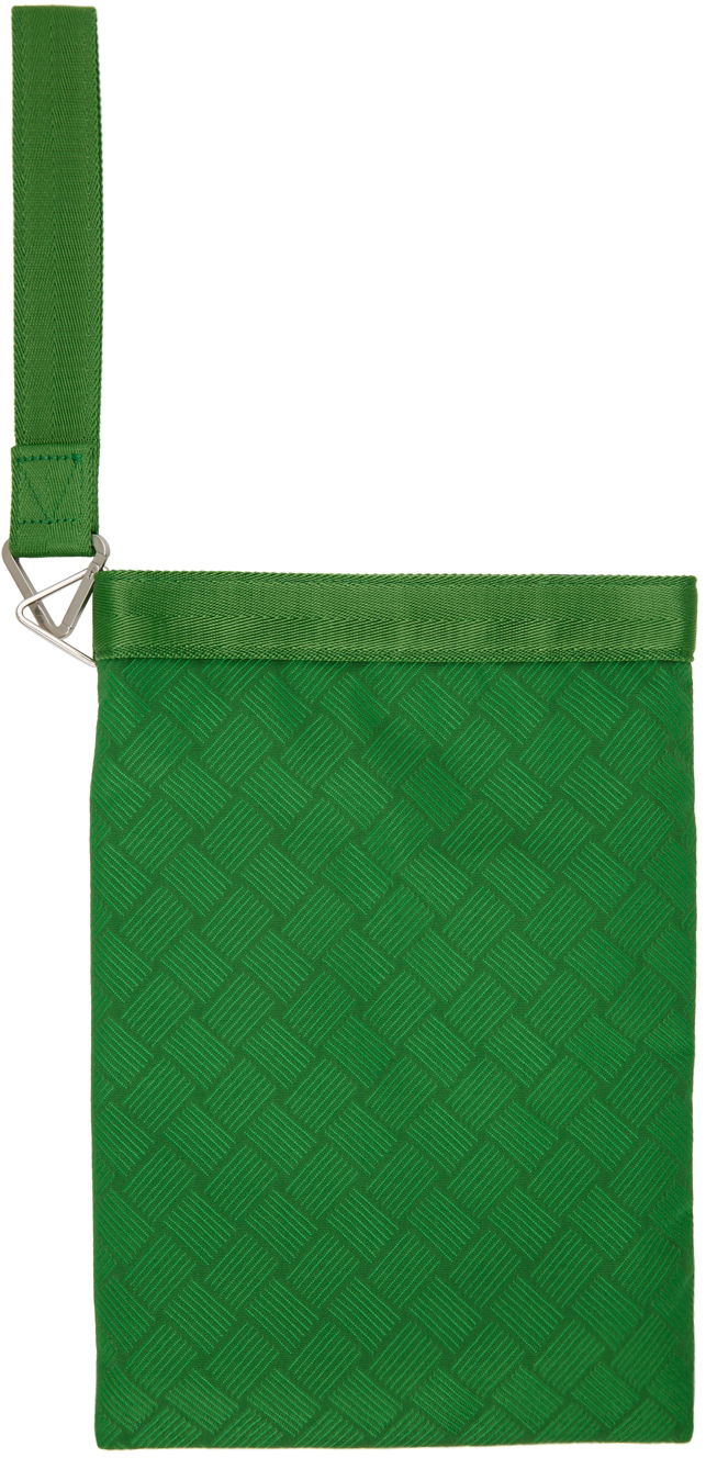 Kabelka Bottega Veneta Jacquard Wrist Pouch Zelené | 667025 V0EP4, 0