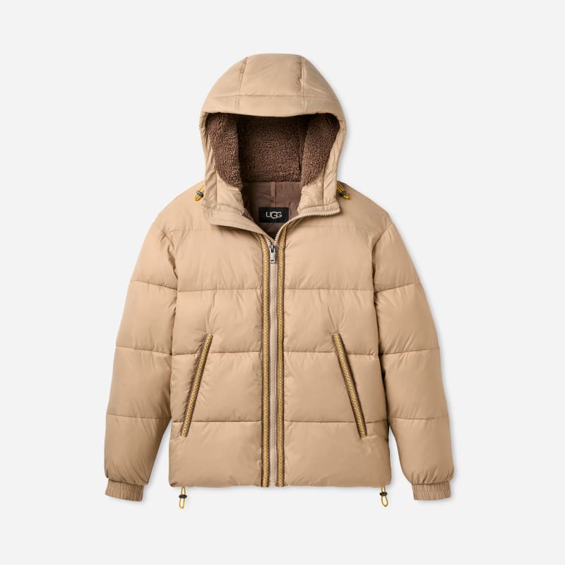 Prešívaná bunda UGG Xayden UGG®braid™ Hooded Puffer Jacket Béžová | 1171452-MMM, 0