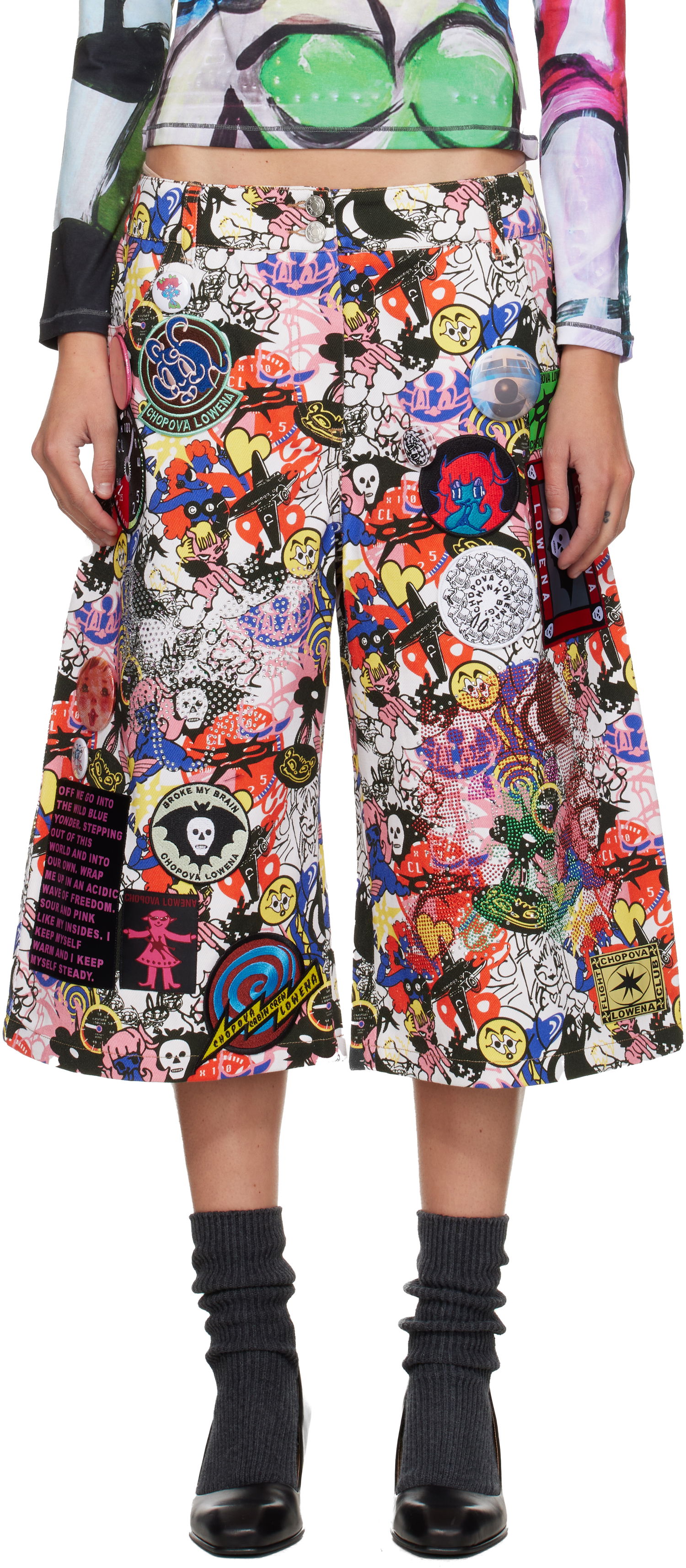 Šortky Chopova Lowena Cosmos Denim Shorts Rôznofarebný | 4057, 0