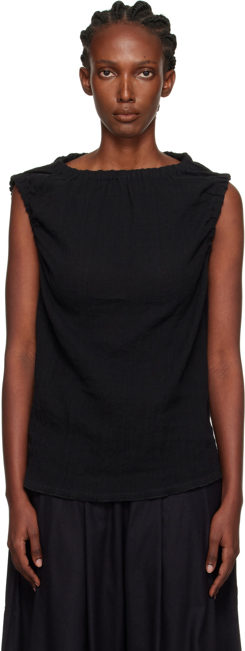 Tielko Baserange Baserange Mia Sleeveless Top Čierna | TSMI-CL-AU25