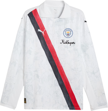 Tričko Puma KidSuper MCFC Retro Long Sleeve Shirt Biela | 606850-07, 0
