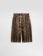 Dolce & Gabbana Leopard-Print Silk Shorts