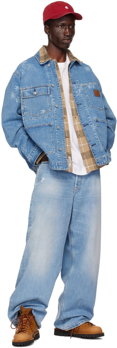 Bunda Carhartt WIP Stamp Print Denim Jacket Modrá | I033743, 3