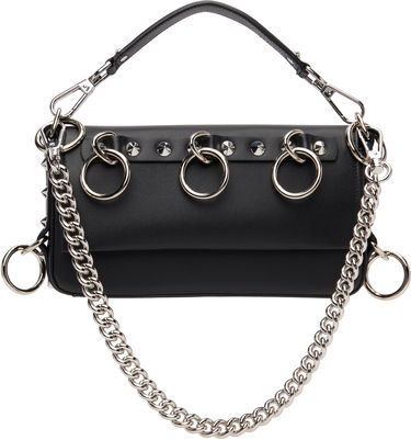 Kabelka R13 Vivian Studded O-Ring Chain Bag Čierna | R13WA061-A001, 0
