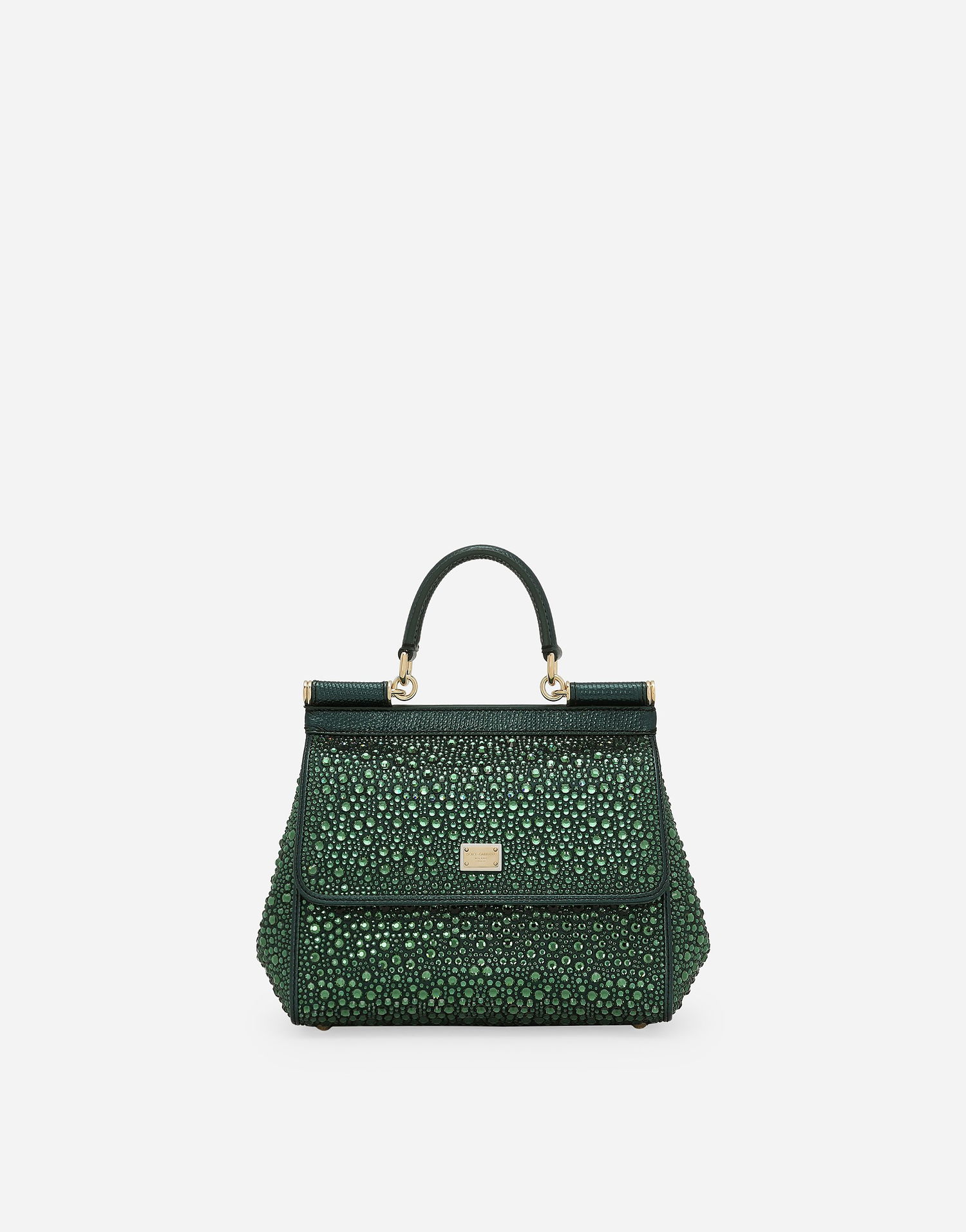 Kabelka Dolce & Gabbana Dolce & Gabbana Sicily Crystal Embellished Handbag Zelené | BB6003A56458F534, 0