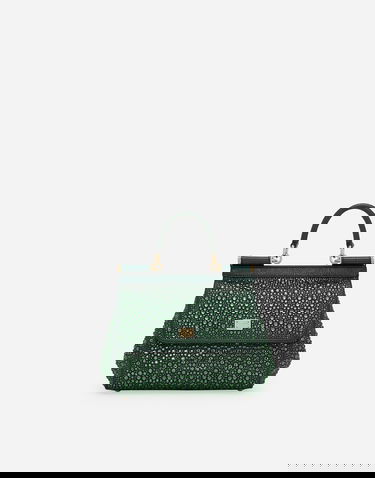 Kabelka Dolce & Gabbana Dolce & Gabbana Sicily Crystal Embellished Handbag Zelené | BB6003A56458F534, 0