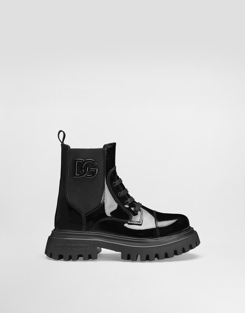 Doplnky Dolce & Gabbana Dolce & Gabbana Patent Leather Ankle Boots With Elastic Čierna | D11360A9A8180999