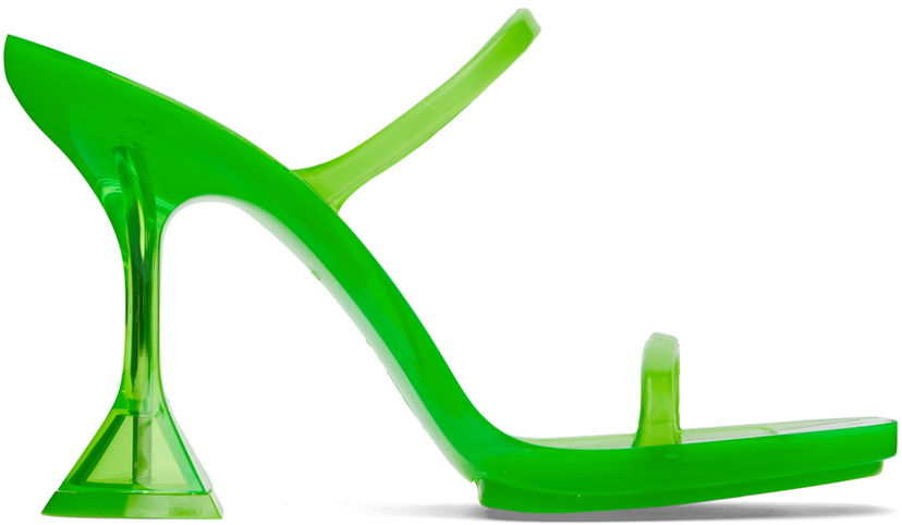 Doplnky Amina Muaddi Amina Muaddi Brito Slipper Heeled Sandals Zelené | 11S333533BRI