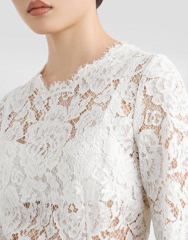 Šaty Dolce & Gabbana Dolce & Gabbana Lace Dress 54 Biela | F6M0DTHLM7LW0001, 3