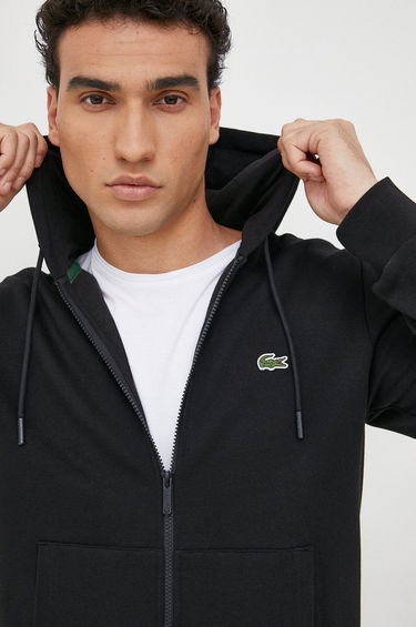 Mikina Lacoste Kangaroo Pocket Sweatshirt Čierna | SH9626, 0