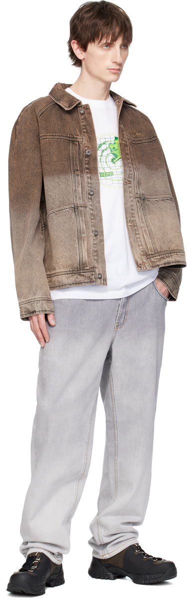 Bunda Dime Dime Gradient Denim Jacket Hnedá | DIMESP253BRW, 3
