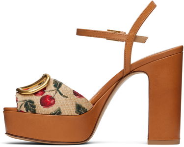 Starostlivosť o obuv Valentino Valentino Garavani VLogo Signature Cherryfic Platform Sandals Hnedá | 6W0S0FG2NNX, 2