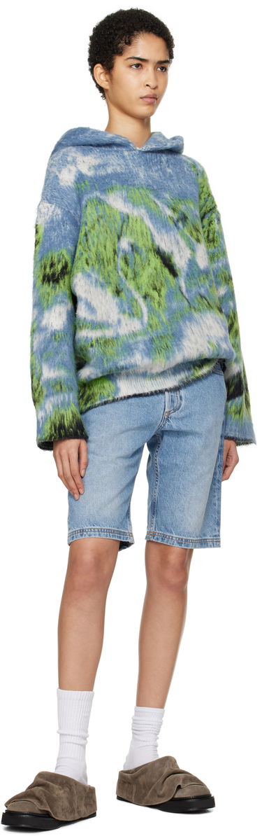 Mikina The Attico Attico Swan Print Knit Hoodie Rôznofarebný | 250WCK00114 MIX015AA, 3