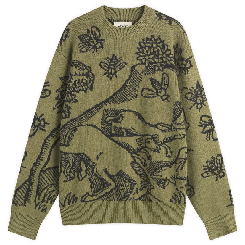 Sveter Heresy Plague Knit Sweater Zelené | HAW25-KW04