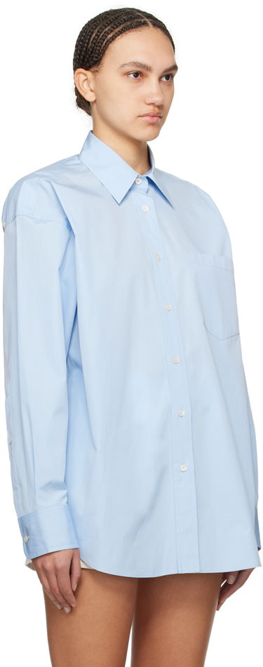 Košeľa Stella McCartney Stella McCartney Women's Patch Pocket Shirt Modrá | 620093SMA90, 3