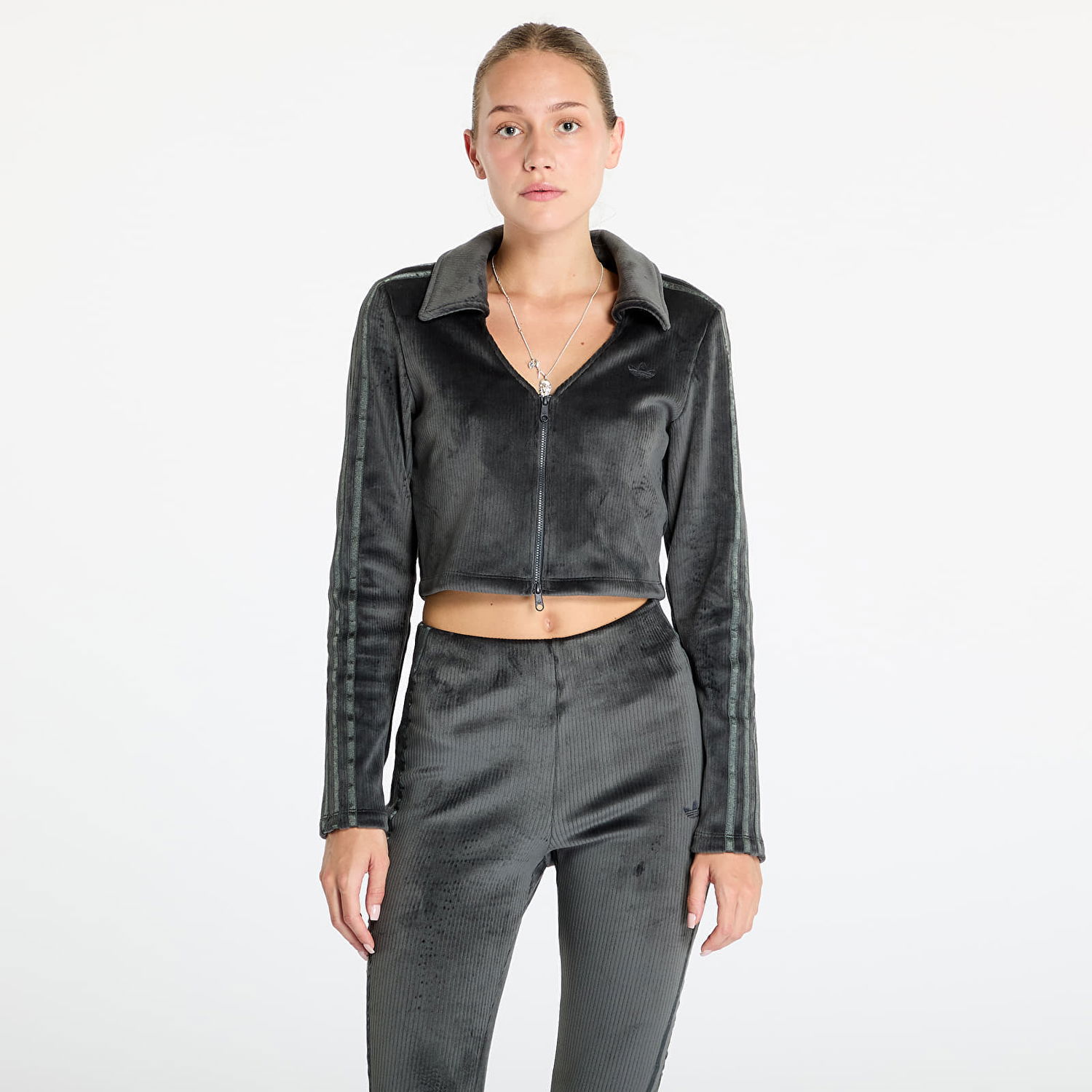 Sveter adidas Originals Rib Cardigan Carbon Čierna | JN3019, 0