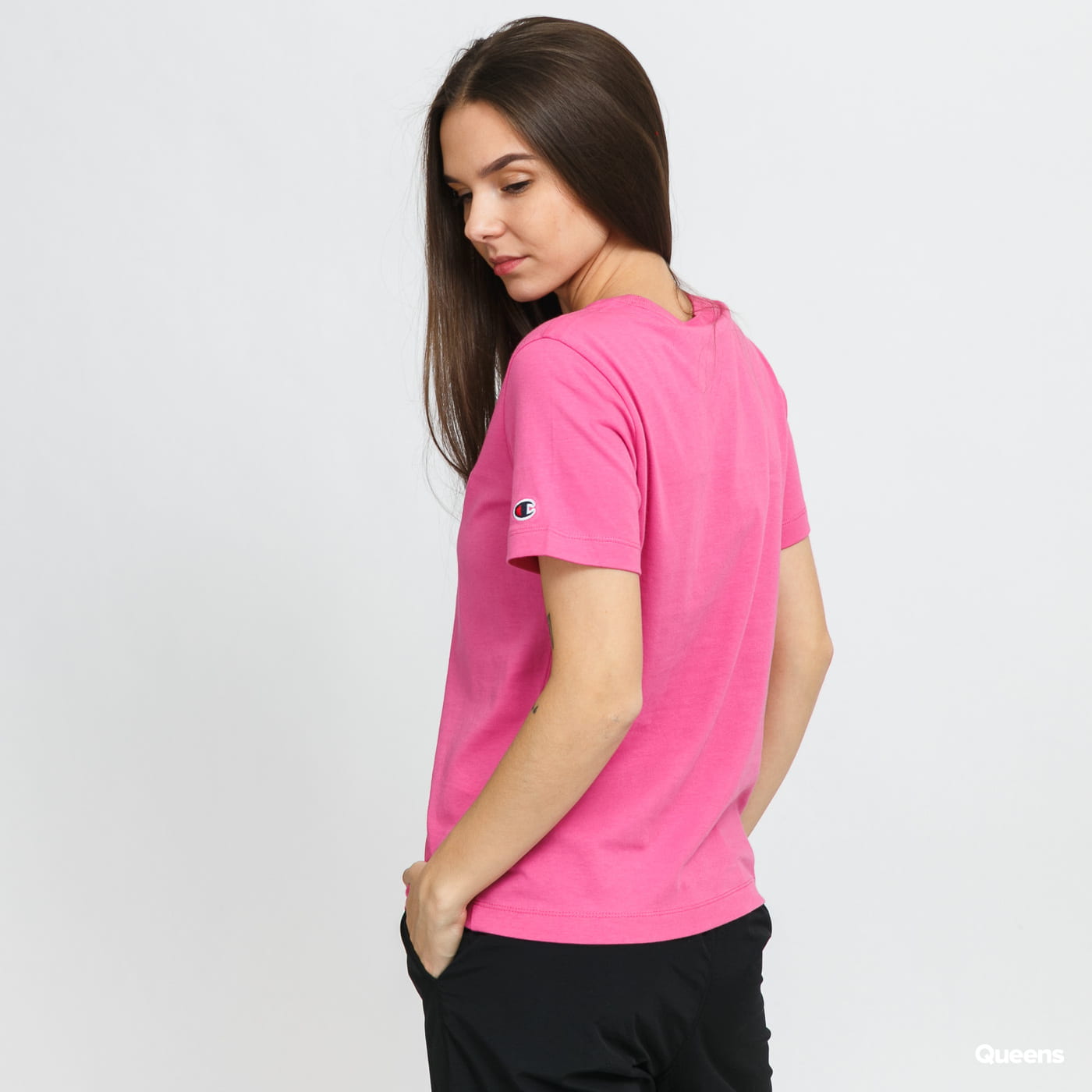 Tričko Champion Crewneck T-Shirt Ružová | 114472 IBR, 1